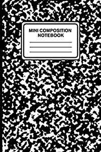 Mini Composition Notebook: 6 x 9, 100 pages, Lined Ruled Notebook, (Marble (Black)-[Professional Binding] (Paperback)