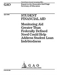Student Financial Aid: Monitoring Aid Greater Than Federally Defined Need Could Help Address Student Loan Indebtedness (Paperback)