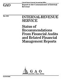 Internal Revenue Service: Status of Recommendations from Financial Audits and Related Financial Management Reports (Paperback)
