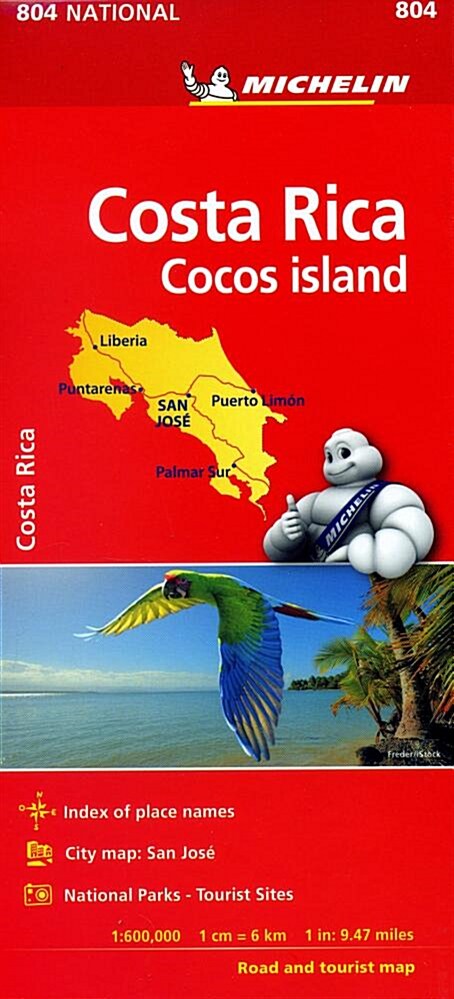 Michelin Costa Rica Map 804 (Folded)