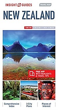 Insight Guides Travel Map of New Zealand, New Zealand Travel Guide (Sheet Map, 4 Revised edition)