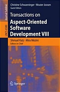 Transactions on Aspect-oriented Software Development VIII (Paperback)