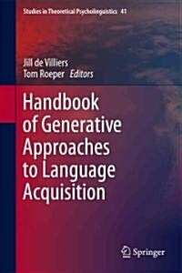 Handbook of Generative Approaches to Language Acquisition (Hardcover, 2011)