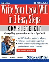 Write Your Legal Will in 3 Easy Steps (Paperback, 3)