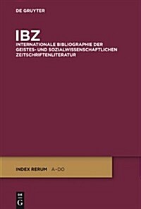 Ibz: Internationale Bibliographie Der Geistes- Und Sozialwissenschaftlichen Zeitschriftenliteratur (Hardcover, Multilingual)