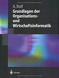 Grundlagen Der Organisations-Und Wirtschaftsinformatik (Paperback, 1998)