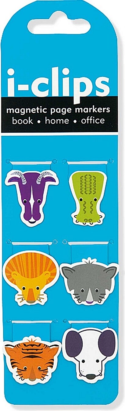 Animal I-Clips Magnetic Page Markers (Set of 6 Magnetic Bookmarks) (Other)