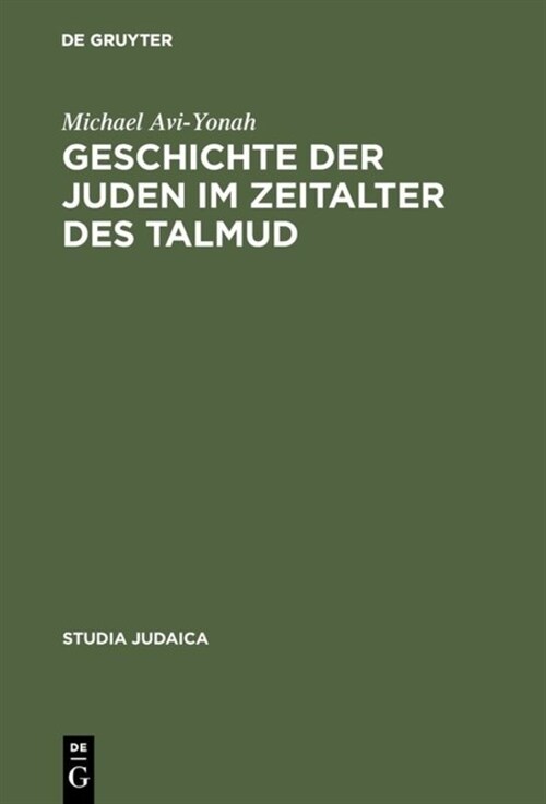 Geschichte Der Juden Im Zeitalter Des Talmud (Hardcover, Reprint 2017)