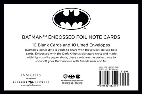 DC Comics: Batman Foil Note Cards (Set of 10) (Other)