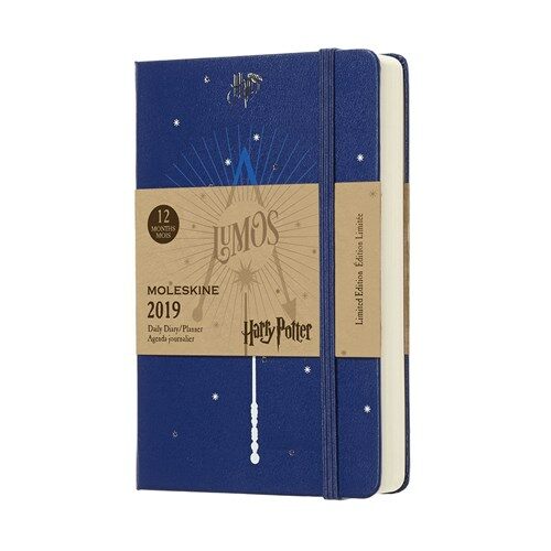 Moleskine 2019 12m Limited Edition Harry Potter Daily, Pocket, Daily, Blue, Hard Cover (3.5 X 5.5) (Desk)