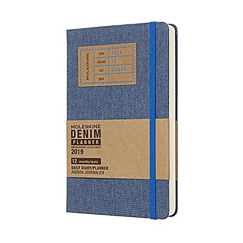 Moleskine 2019 12m Limited Edition Denim Daily, Large, Daily, Blue, Hard Cover (5 X 8.25) (Desk)