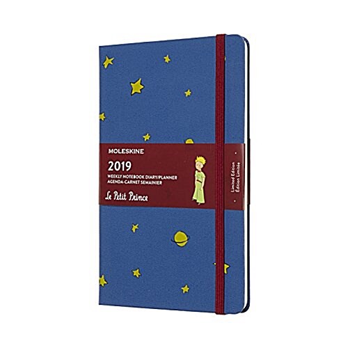Moleskine 2019 12m Limited Edition Petit Prince Weekly Notebook, Large, Weekly Notebook, Blue Antwerp, Hard Cover (5 X 8.25) (Desk)