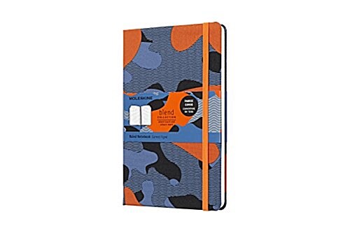 Moleskine Limited Collection Notebook Blend, Large, Ruled, Orange Camouflage, Hard Cover (5 X 8.25) (Other)