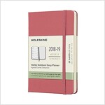 Moleskine 2018-2019 18m Weekly Notebook, Pocket, Weekly Notebook, Pink Daisy, Hard Cover (3.5 X 5.5) (Desk)