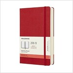 Moleskine 2018-2019 18m Daily, Large, Daily, Cover Hard Red Scarlet, Hard Cover (5 X 8.25) (Desk)