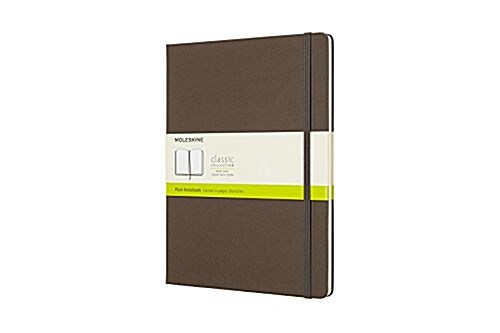 Moleskine Classic Notebook, Extra Large, Plain, Brown Earth, Hard Cover (7.5 X 9.75) (Other)