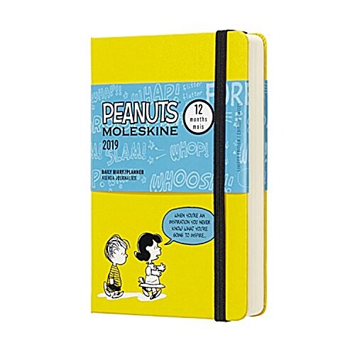 Moleskine 2019 12m Limited Edition Peanuts Daily, Pocket, Daily, Yellow, Hard Cover (3.5 X 5.5) (Desk)
