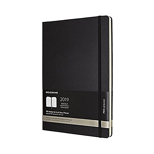 Moleskine 2019 12m Weekly Vertical, A4, Professional, Black, Hard Cover (8.25 X 11.75) (Desk)