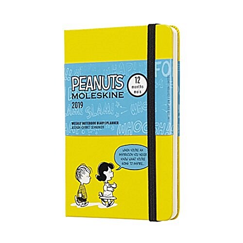 Moleskine 2019 12m Limited Edition Peanuts Weekly Notebook, Pocket, Weekly Notebook, Yellow, Hard Cover (3.5 X 5.5) (Desk)