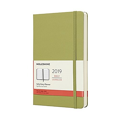 Moleskine 2019 12m Daily Large Lichen, Large, Daily, Green Lichen, Hard Cover (5 X 8.25) (Desk)