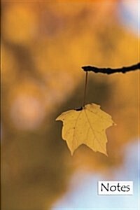 Notes: Fall Leaf, 6 x 9, lined journal, blank book notebook, durable cover,100 pages for writing (Paperback)