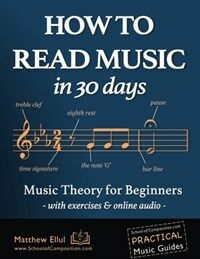 How to read music in 30 days : music theory for beginners, with exercises & online audio