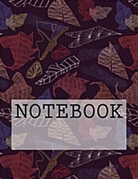 Notebook: Autumn Leaves in Purple, Lake District. Dotted (8.5 X 11): Dotted Paper Notebook (Paperback)