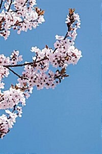 Pink Cherry Blossoms in the Blue Sky: 150 Page Lined 6 X 9 Notebook/Diary/Journal (Paperback)