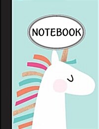 Notebook: Journal Dot-Grid, Graph, Lined, Blank No Lined: Cute Unicorn: Pocket Notebook Journal Diary, 110 pages, 8.5 x 11 (Paperback)