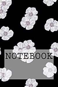 Notebook: Flower Petals in Black, Lake District. Dotted (6 X 9): Dotted Paper Notebook (Paperback)