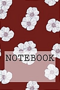 Notebook: Flower Petals in Red, Lake District. Dotted (6 X 9): Dotted Paper Notebook (Paperback)