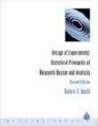 Design of experiments : statistical principles of research design and analysis 2nd ed