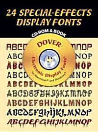 24 Special-Effects Display Fonts (Paperback, CD-ROM)