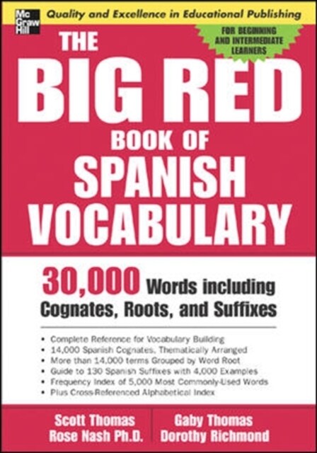 The Big Red Book of Spanish Vocabulary: 30,000 Words Through Cognates, Roots, and Suffixes (Paperback)