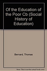 Of The Education Of The Poor (Hardcover)