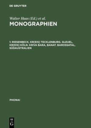 Monographien, 1, Riesenbeck, Kr[eis] Tecklenburg. Gleuel, Kr[eis] K?n. Kriva Bara, Banat. Barossatal, S?australien (Hardcover, Reprint 2017)