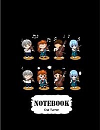 Notebook: Musician Cartoon: Pocket Notebook Journal Diary, 120 Pages, 8.5 X 11 (Notebook Lined, Blank No Lined) (Paperback)