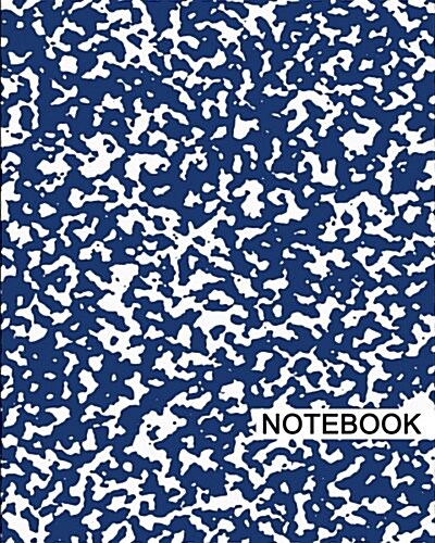 Notebook: 8 x 10, For Writing, Journaling, & Notes, 100 Pages, Marble (Blue), [Classic Notebook] (Paperback)