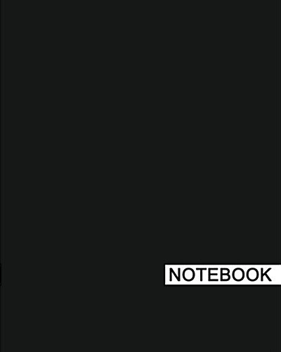 Notebook: 8 x 10, For Writing, Journaling, & Notes, 100 Pages, Solid (Black), [Classic Notebook] (Paperback)