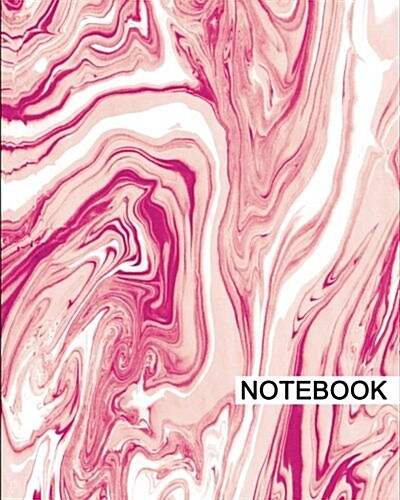 Notebook: 8 x 10, For Writing, Journaling, & Notes, 100 Pages, Swirl (Pink), [Classic Notebook] (Paperback)