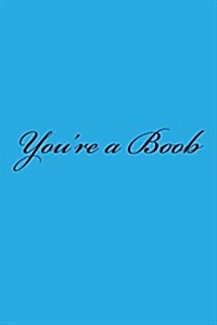 Youre a Boob: A 6 X 9 Lined Journal (Paperback)