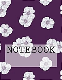 Notebook: Flower Petals in Purple, Lake District. Dotted (8.5 X 11): Dotted Paper Notebook (Paperback)