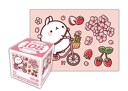 몰랑 미니 직소퍼즐 108피스 3 : 딸기 벚꽃