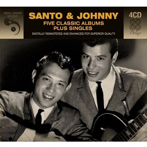 [수입] Santo & Johnny - Five Classic Albums Plus Singles (디지팩)[4CD][디지털 리마스터드]