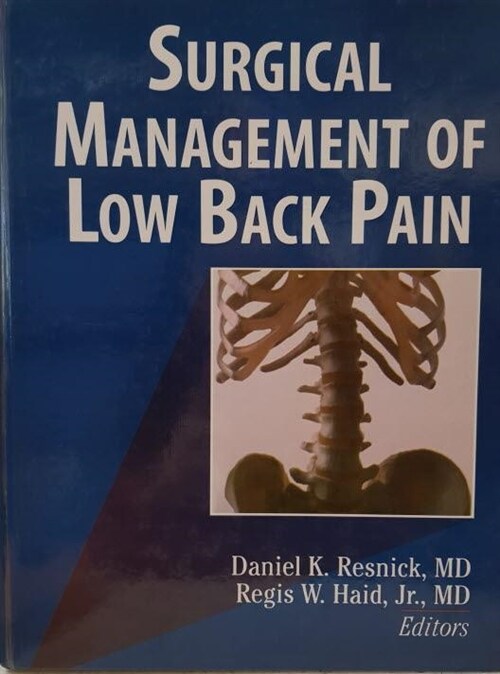 [중고] Surgical Management of Low Back Pain (Hardcover)