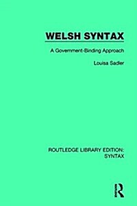 Welsh Syntax : A Government-Binding Approach (Paperback)