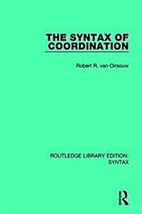 The Syntax of Coordination (Paperback)