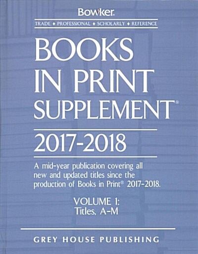 Books in Print Supplement - 3 Volume Set, 2017/18 (Hardcover, 54)