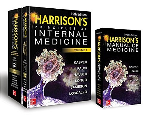 [중고] Harrison‘s Principles of Internal Medicine 19th Edition and Harrison‘s Manual of Medicine 19th Edition Val Pak (Hardcover, 19)