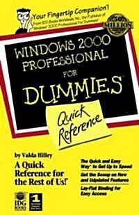 Windows 2000 Professional for Dummies Quick Reference (Paperback, Spiral)